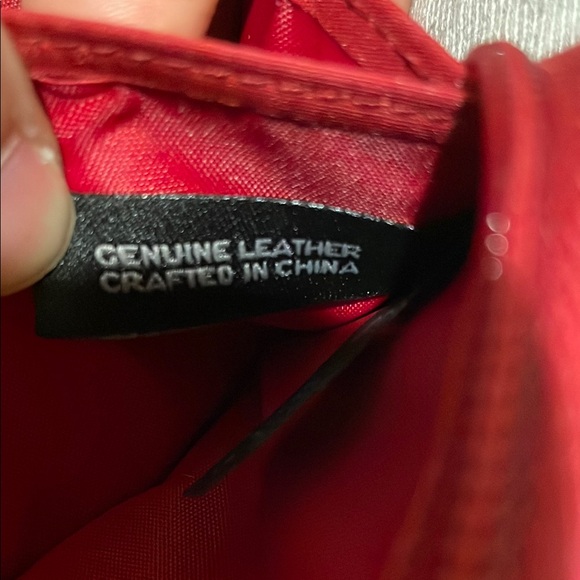 Pelle Studio Red Leather Wallet with Gold Accents - Picture 10 of 10